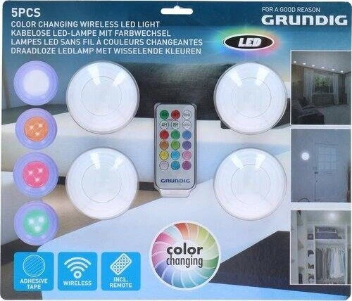 Grundig Grundig Belaidė vidinė LED lempa G526 4 vnt.