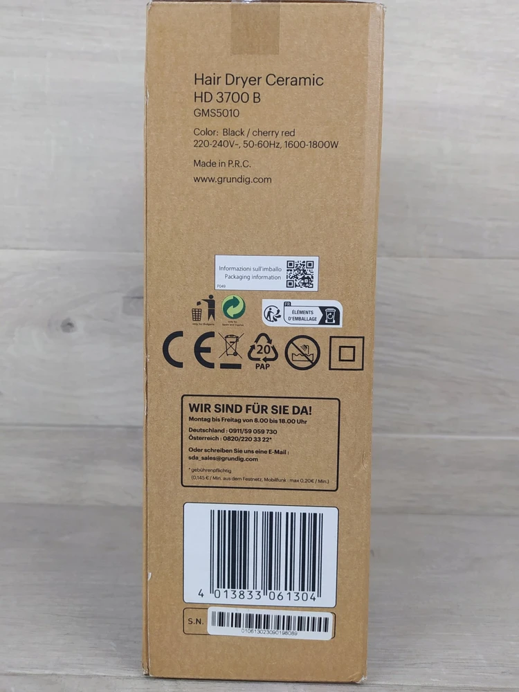 Plaukų džiovintuvas Džiovintuvas Grundig HD 3700 B