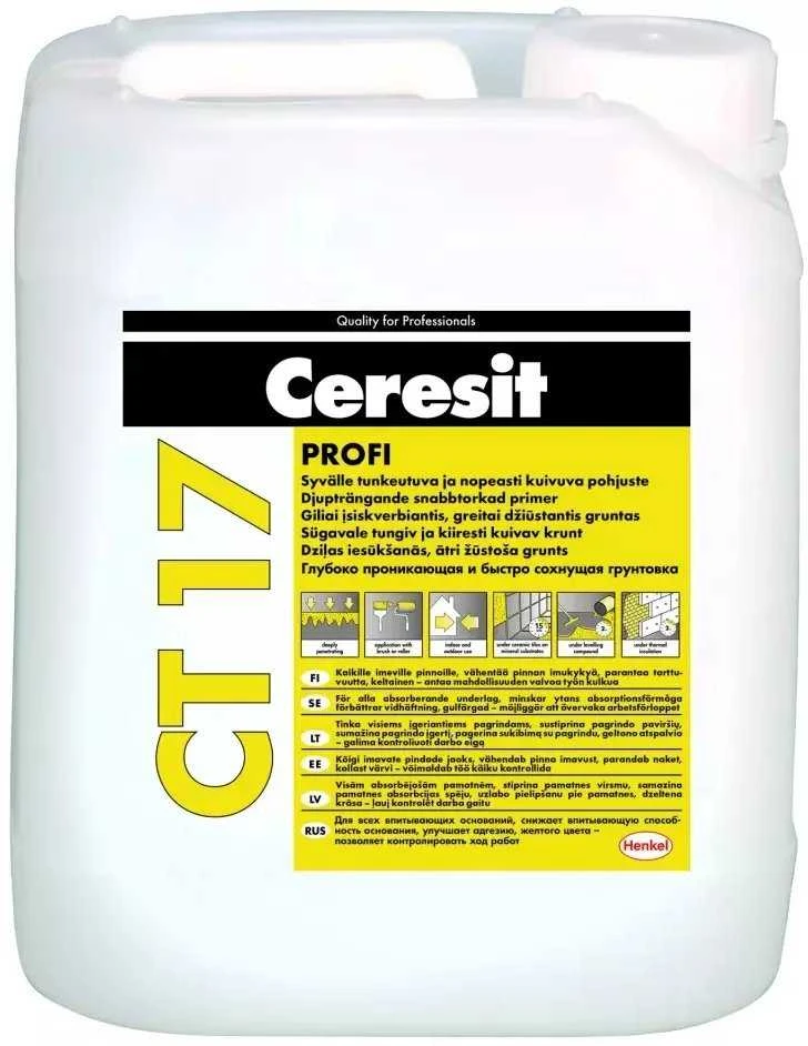 GRUNTAS GILIAI ĮSISKVERBIANTIS CT-17 10LTR CERESIT