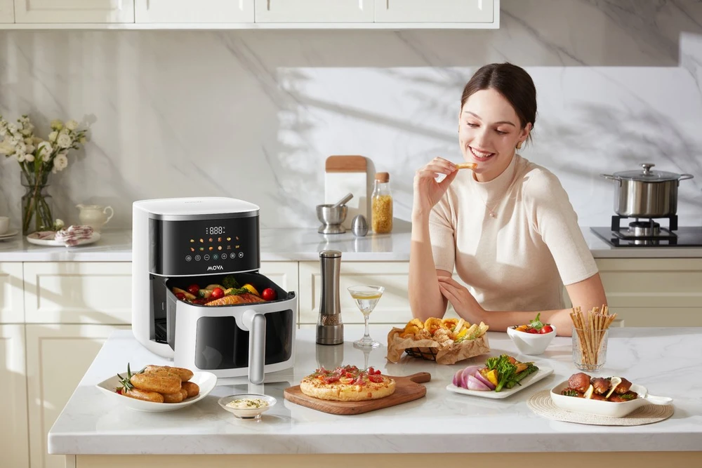 Gruzdintuvė be aliejaus Mova Air Fryer FD10 Pro Max (juoda) (FD10 Pro Max BL)