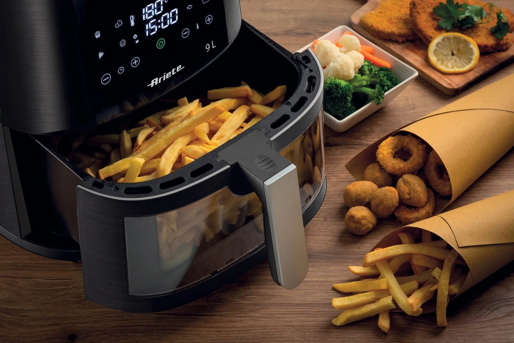 4630 Ariete Airy Fryer 9L karšto oro gruzdintuvė Juodas