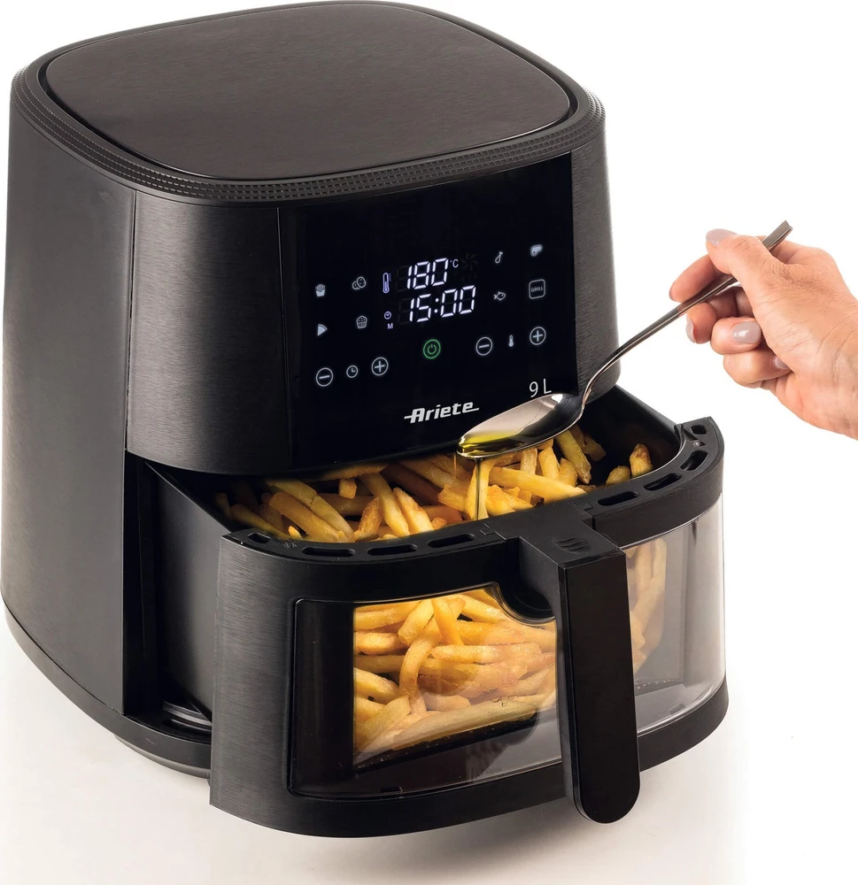 4630 Ariete Airy Fryer 9L karšto oro gruzdintuvė Juodas