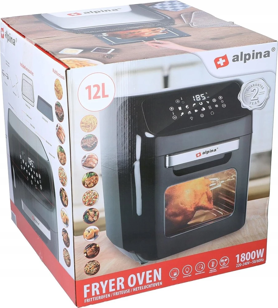 Karšto oro gruzdintuvė Alpina Oven, 12L