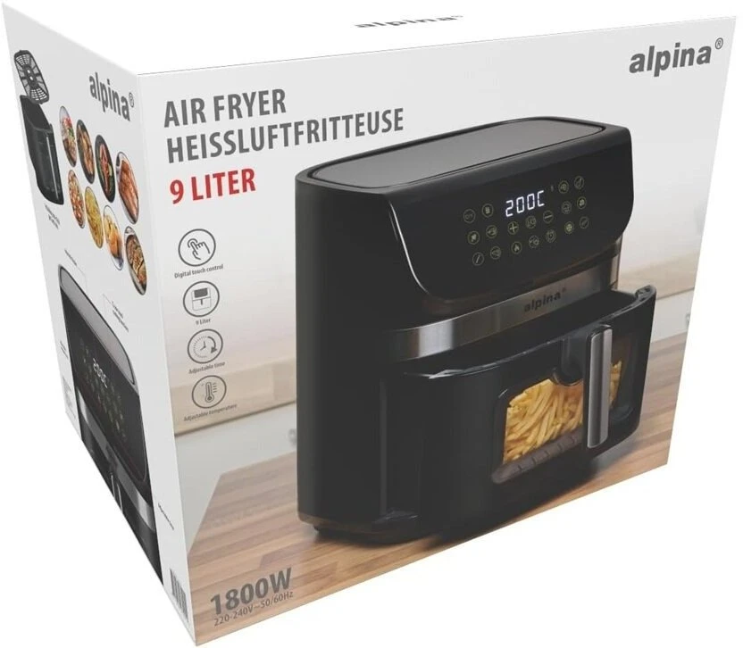 Alpina karšto oro gruzdintuvė 1800W 9 litrai