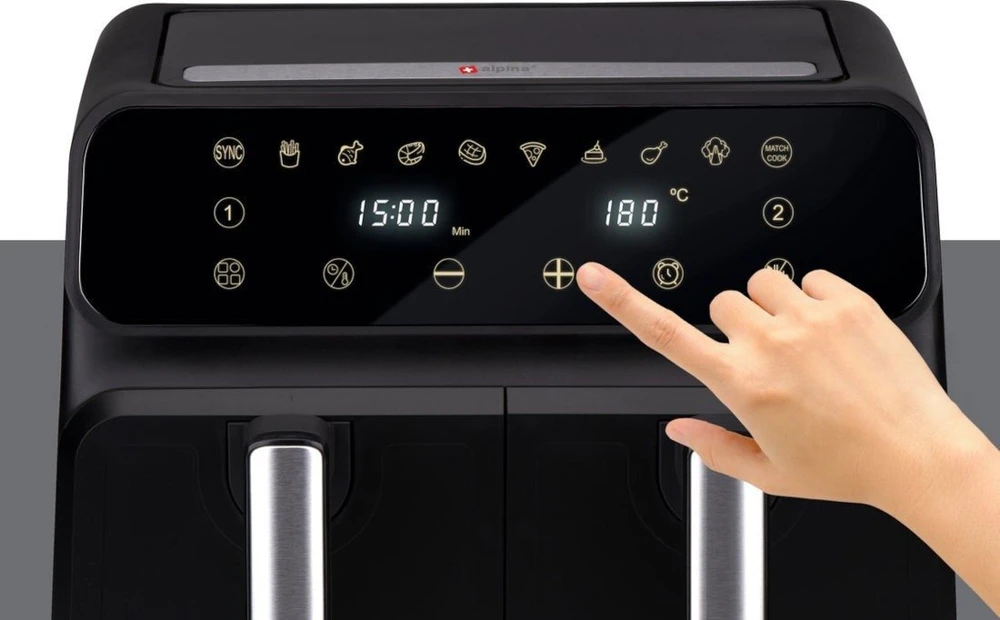 Alpina dviguba karšto oro gruzdintuvė 1700W 8 litrai