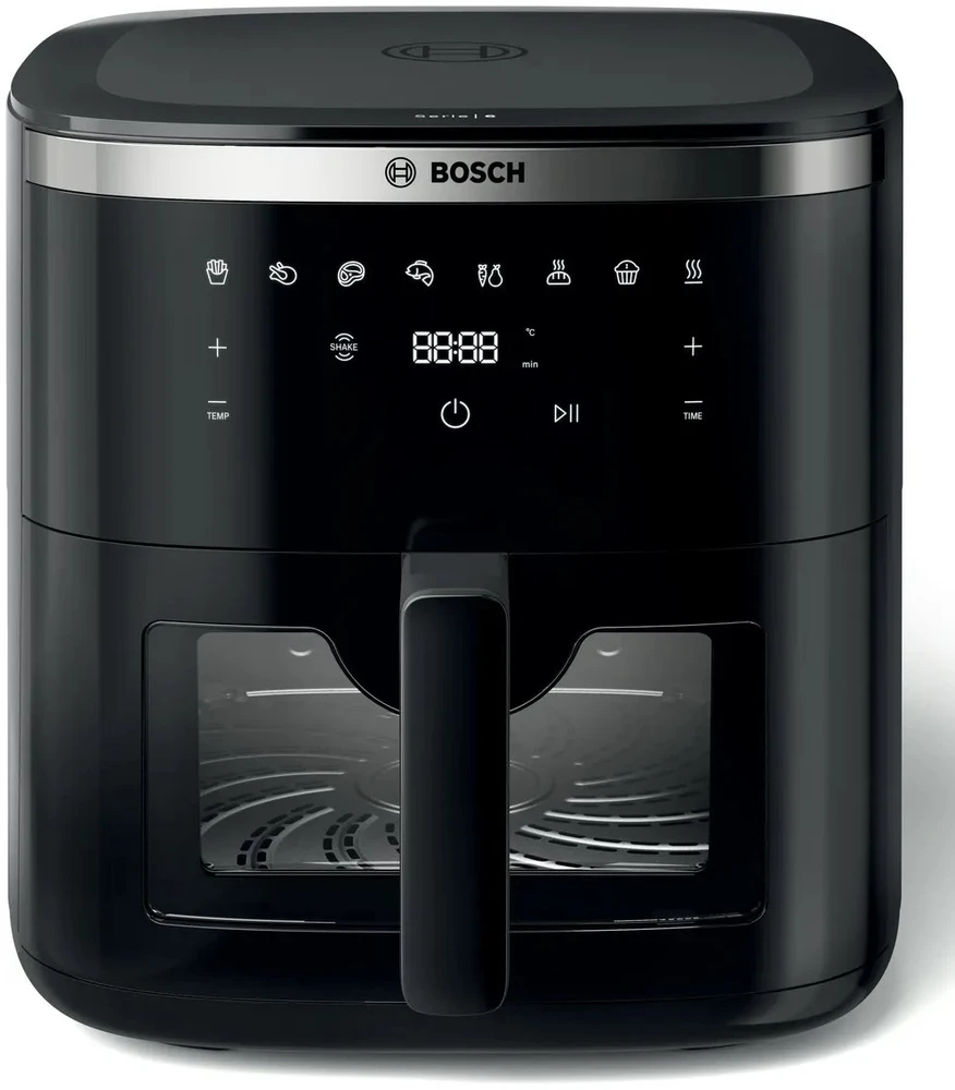 Bosch Serie 6 MAFS2671B gruzdintuvė Vienguba 7,2 l Atskirai stovinti 1800 W karšto oro gruzdintuvė Juodas