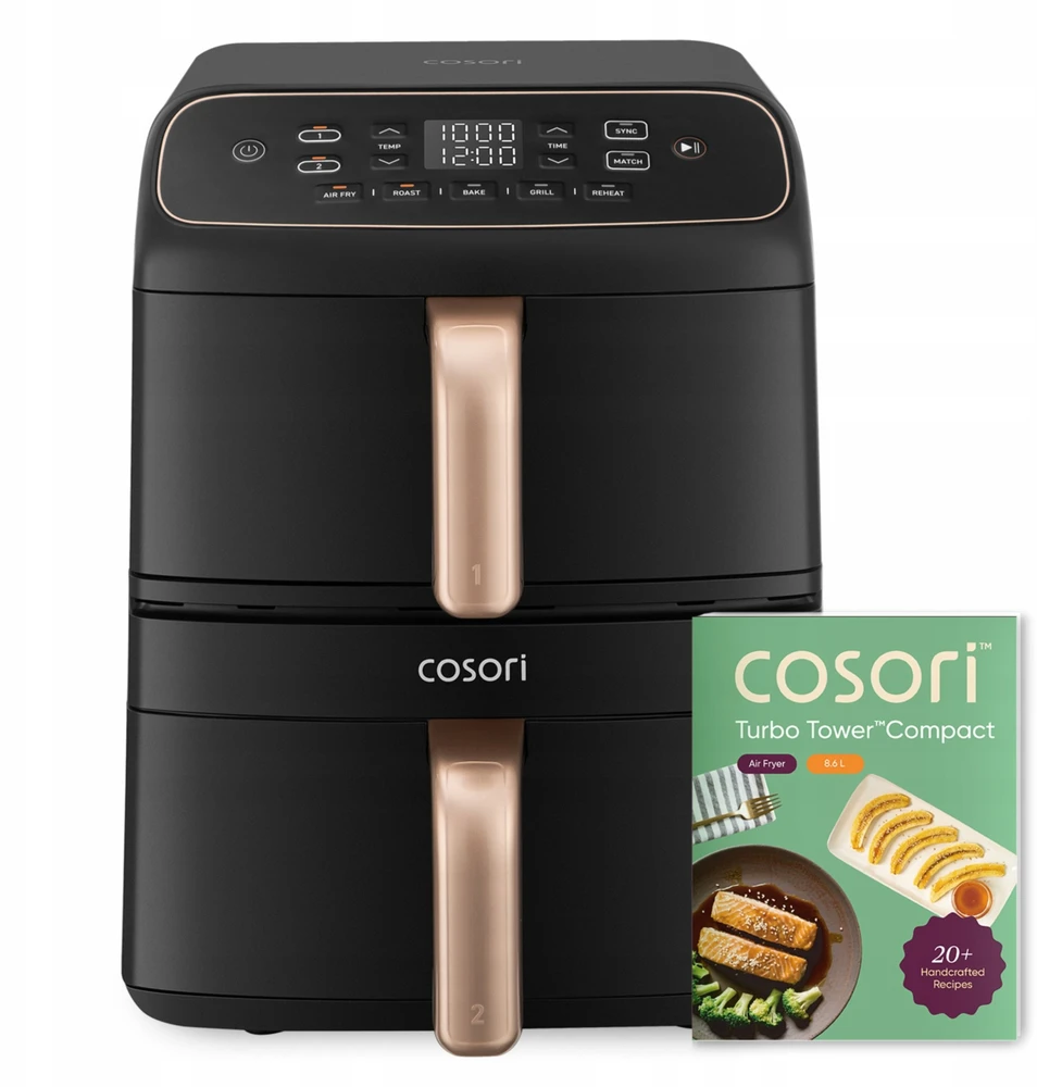 Gruzdintuvė Cosori Turbo Tower Compact CAF-DC861-CEUR 8,6 l juodas