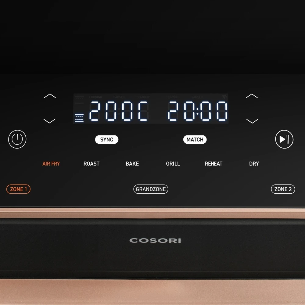 Karšto oro gruzdintuvė Cosori Dual Blaze TwinFry CAF-TF101S, 10 l, juoda (CAF-TF101S-AEUR)
