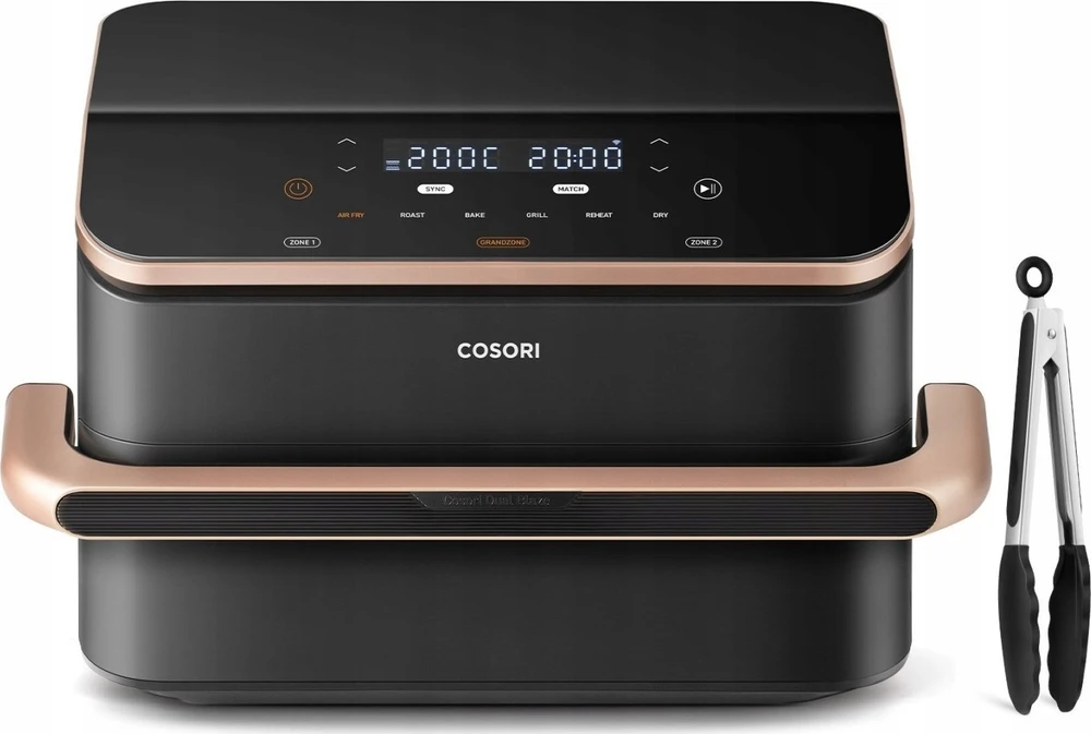 Karšto oro gruzdintuvė Cosori Dual Blaze TwinFry CAF-TF101S, 10 l, juoda (CAF-TF101S-AEUR)
