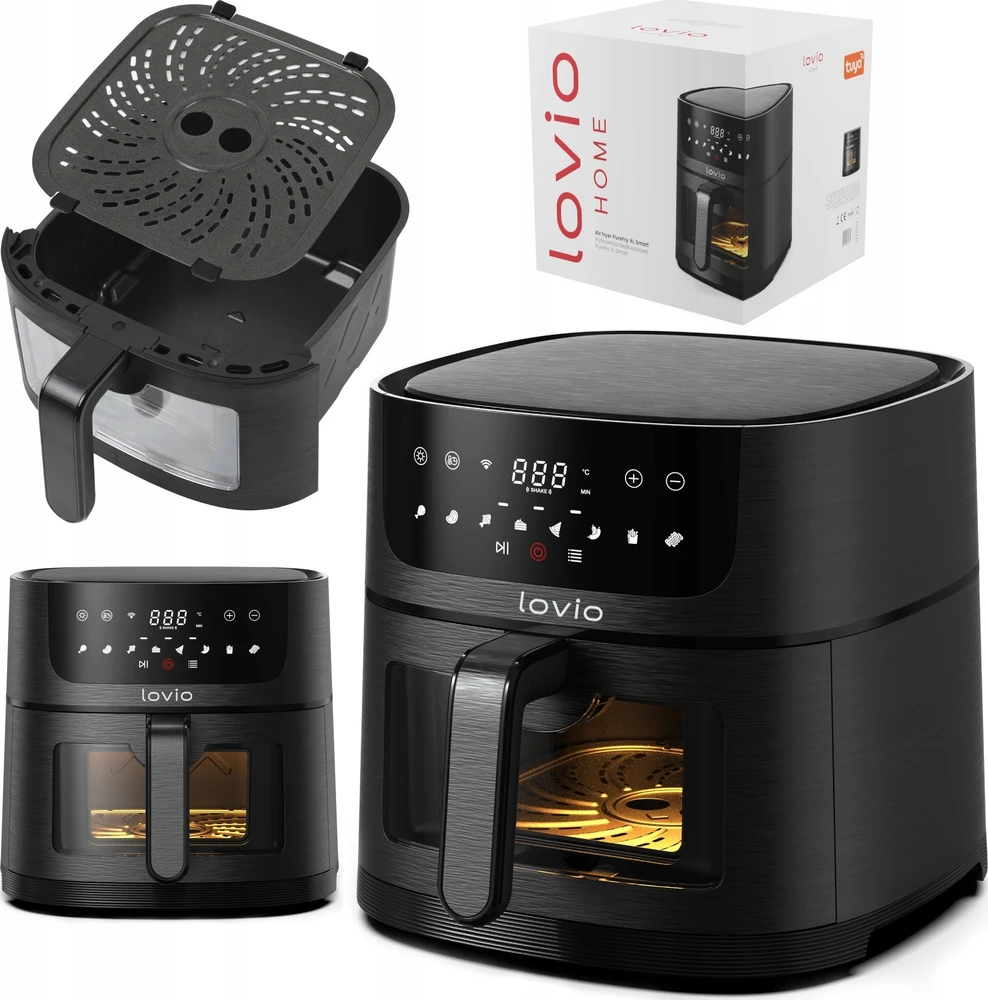 Gruzdintuvė Lovio LVAF002BK „PureFry XL Smart“, 6 l, juodas
