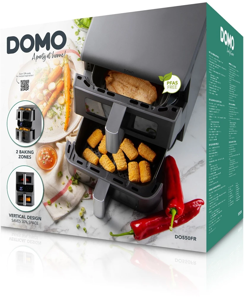 Gruzdintuvė be riebalų Domo DOMO DO550FR – gruzdintuvė be riebalų