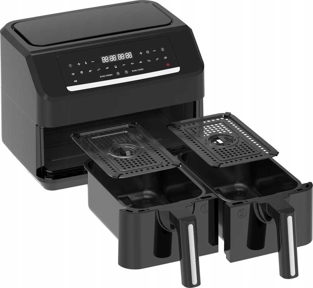 Gruzdintuvė Be riebalų Emerio Emerio Heat Air Fryer, Smart Fryer, 3,6+3,6L, Cool Touch