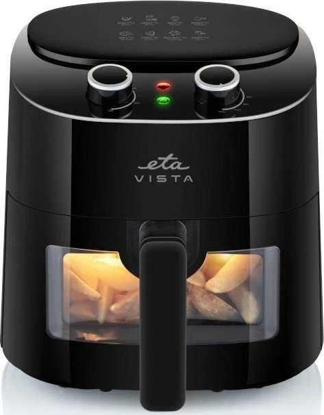 Virtuvinės svarstyklės ETA | Karšto oro gruzdintuvė | ETA216890000 Fritta | Galia 1800 W | Talpa 7,2 l | Karšto oro technologija | Juodas