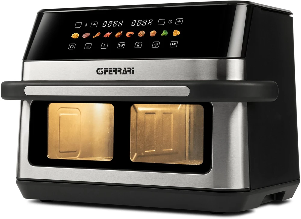 Gruzdintuvė G3Ferrari G3 Ferrari G10223 fryer Double 12 L Stand-alone 2200 W Hot air fryer Juodas, Nerūdijantis plienas