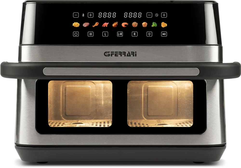 Gruzdintuvė G3Ferrari G3 Ferrari G10223 fryer Double 12 L Stand-alone 2200 W Hot air fryer Juodas, Nerūdijantis plienas