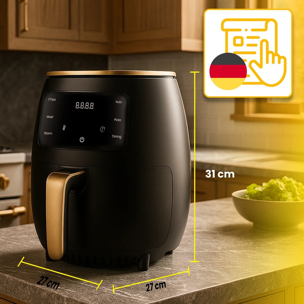 Retoo „CrispMaster“ 6 l gruzdintuvė