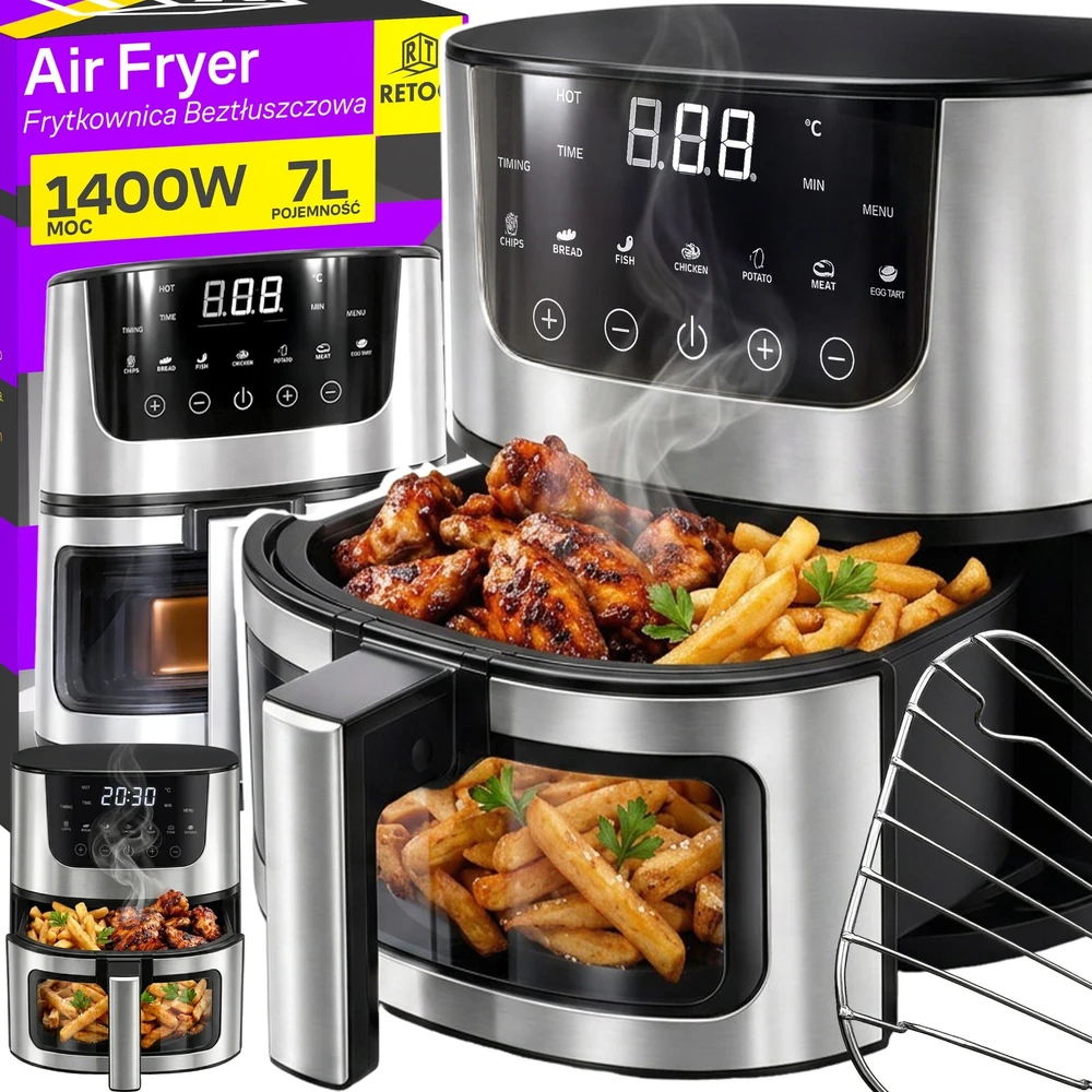 Frytkownica Gruzdintuvė Oro gruzdintuvė 5 l, 1500 W, 7 režimai, oro gruzdintuvė-or1353