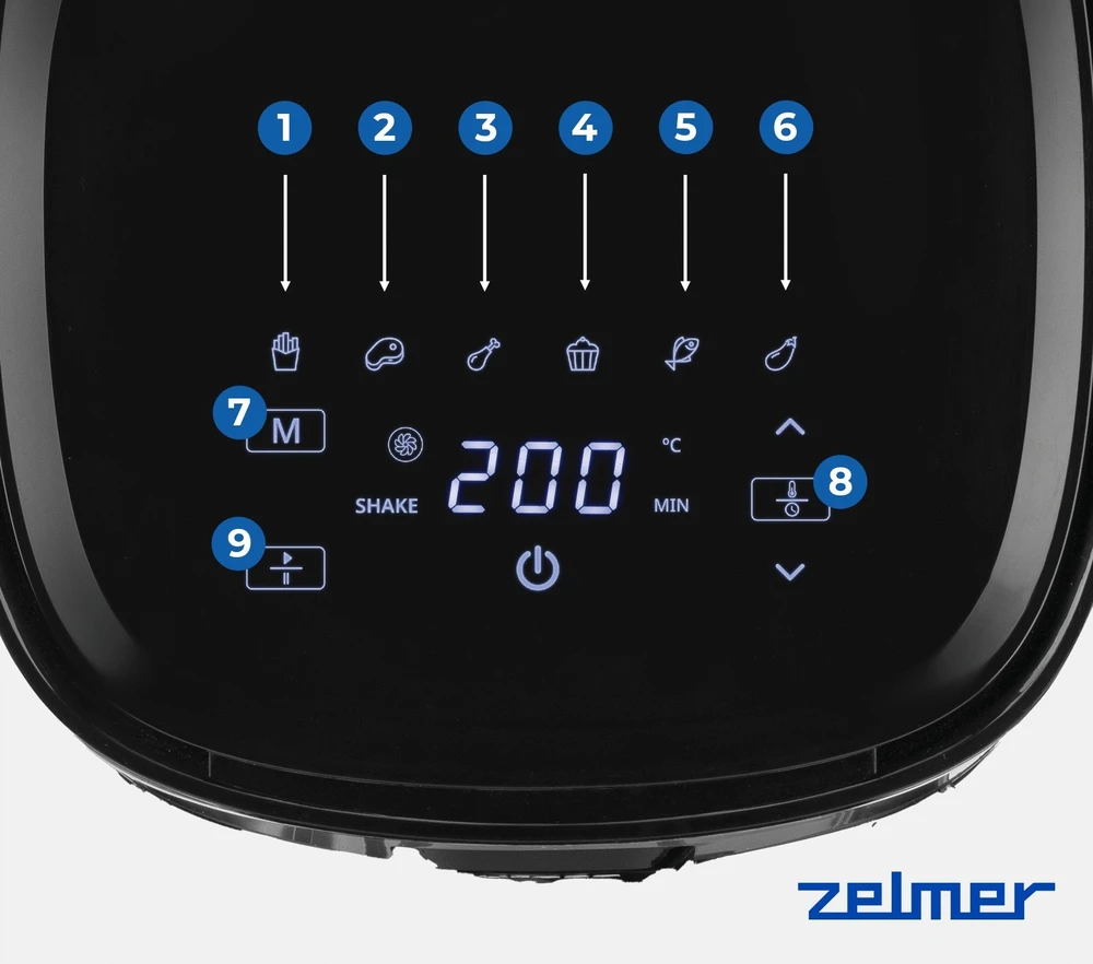 Zelmer Maltos mėsos kepimas be riebalų Maltos mėsos kepimas be riebalų ZAF 6000 6L 1500W oro gruzdintuvė