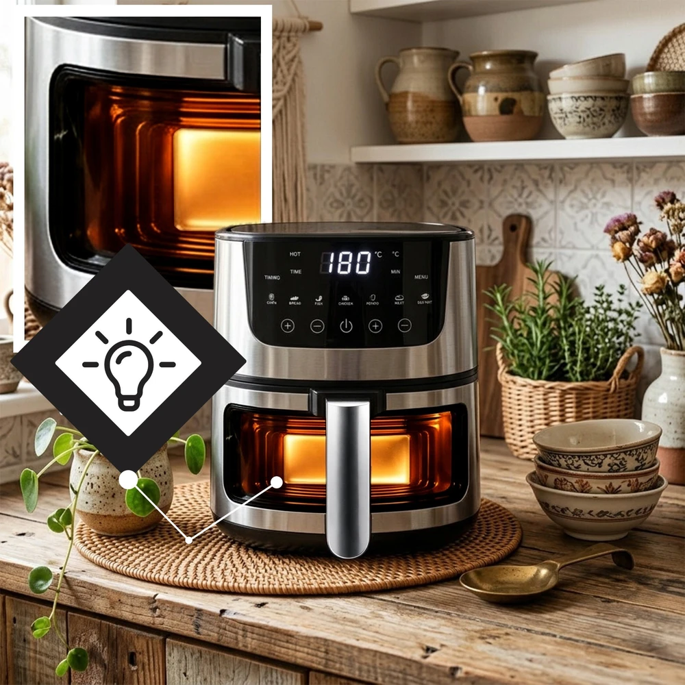 Frytkownica Gruzdintuvė Oro gruzdintuvė 5 l, 1500 W, 7 režimai, oro gruzdintuvė-or1353