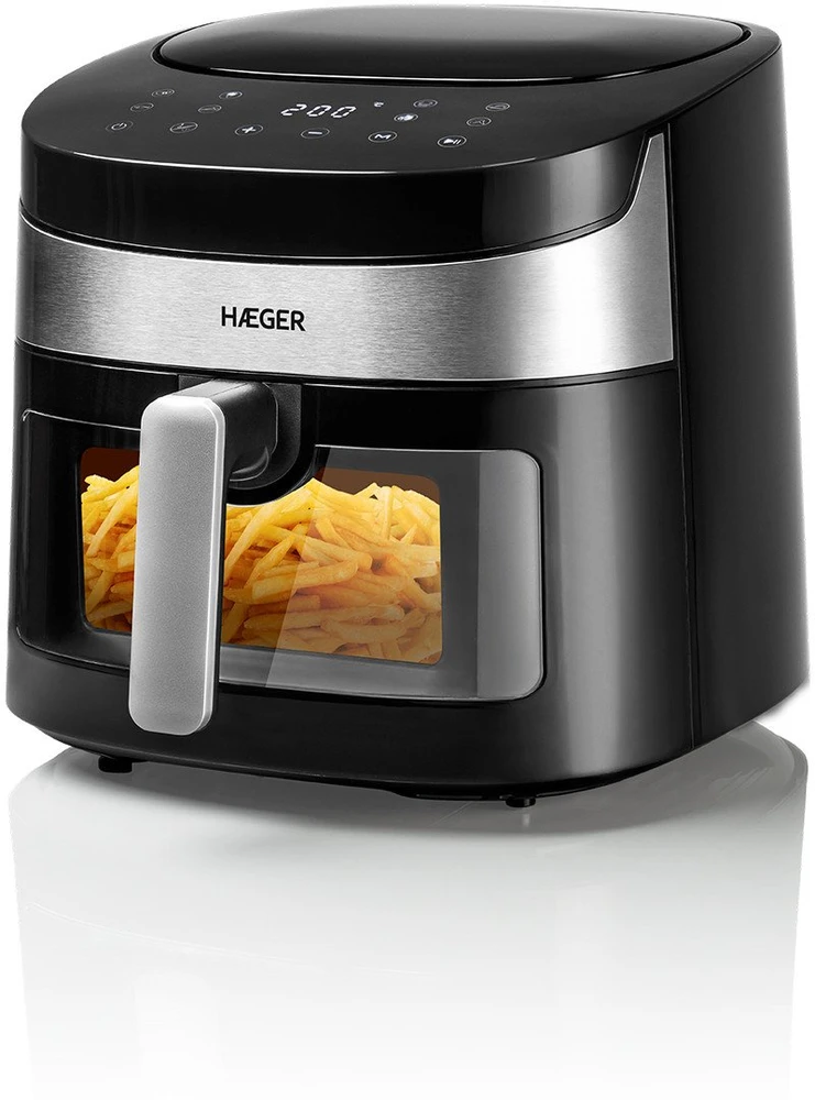 Be riebalų Gruzdintuvė Haeger AF-D80.008A Air Banquet Karšto oro kepimui 8L 1800W