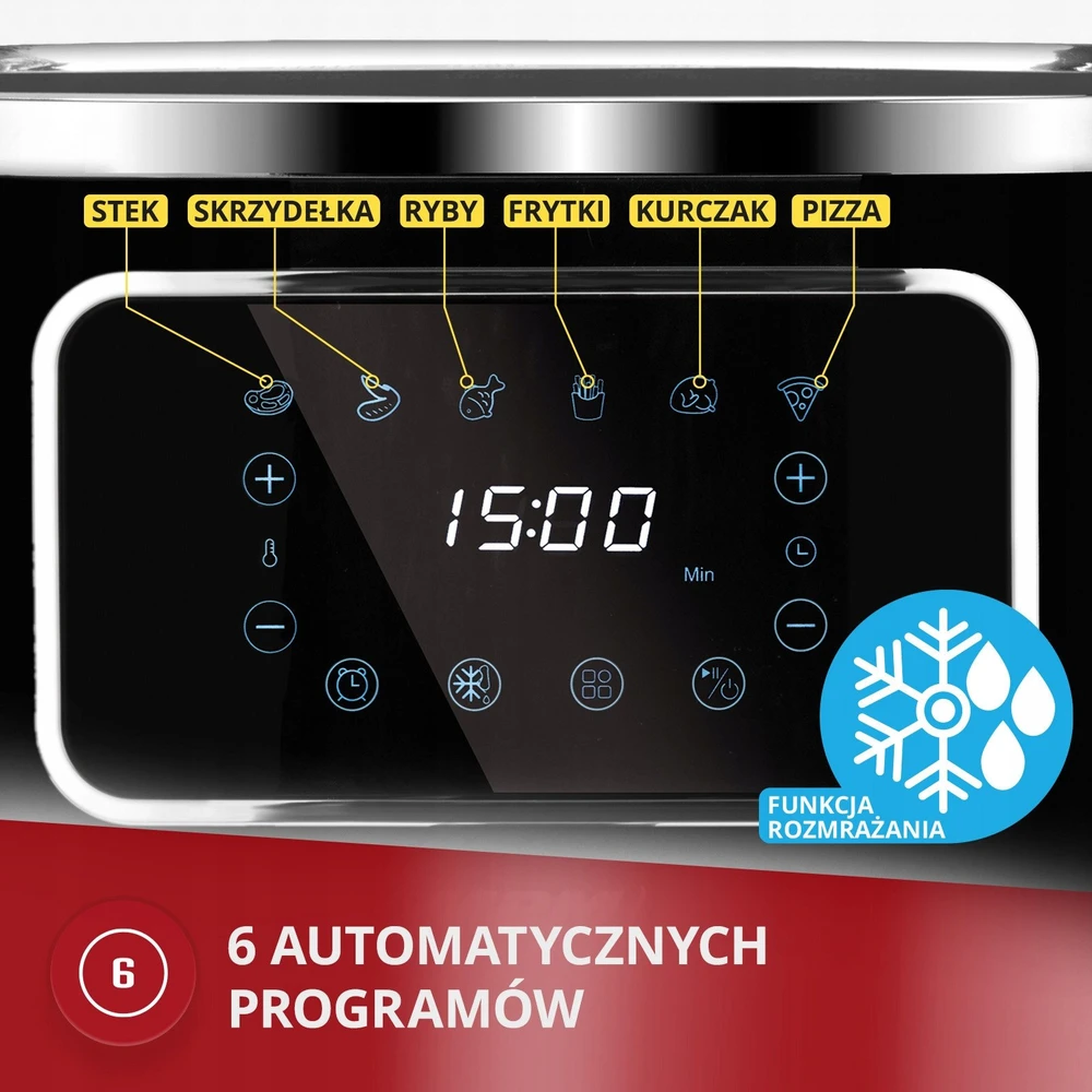 Gruzdintuvė beztłuszkowa MPM Gruzdintuvė beztłuszkowa oro gruzdintuvė MFR-09 5L 1450W