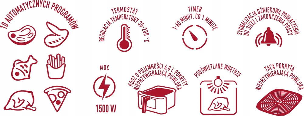Karšto oro gruzdintuvė MPM MFR-10M/WIFI