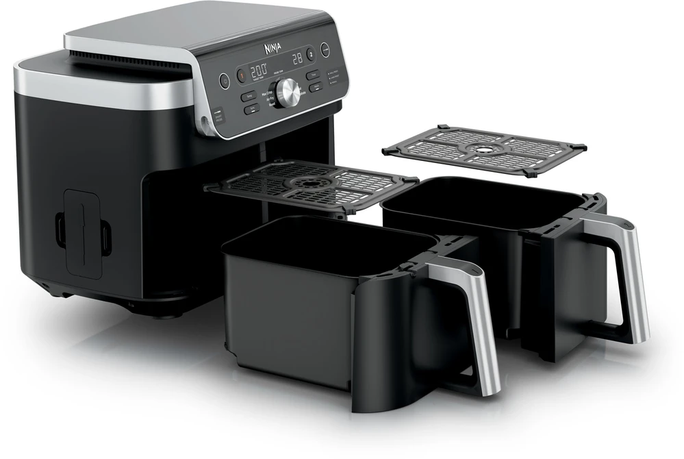 Karšto oro gruzdintuvė Ninja Dual Zone XL DZ950EU, pilka sp., 2470 W, 9.5 l + išmanus termometras