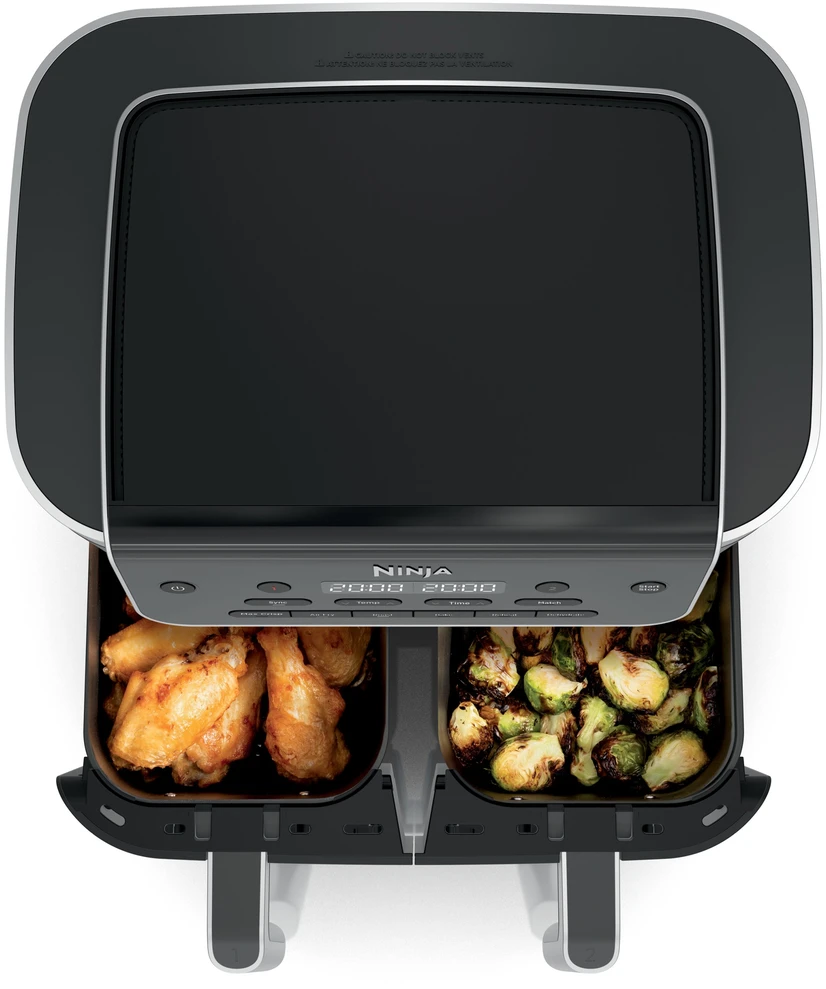 Karšto oro gruzdintuvė Ninja Foodi Dual Zone DZ801EU, juoda sp., 2470 W, 7.6 l