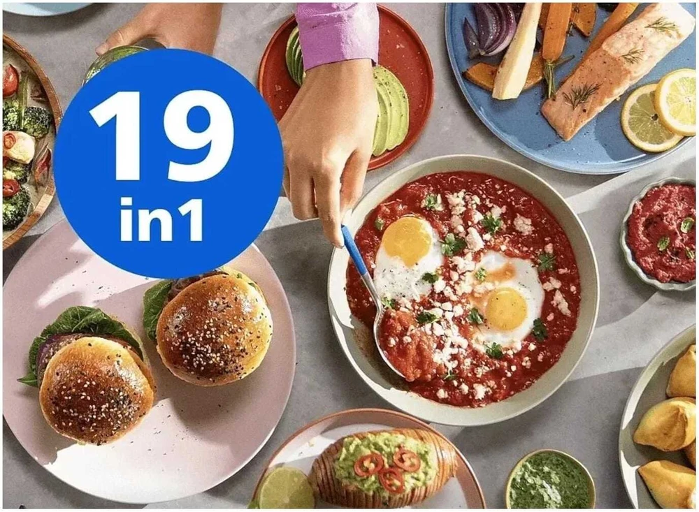 PHILIPS Gruzdintuvė be aliejaus 9 l su dvigubu krepšiu, garų funkcija NA550/00