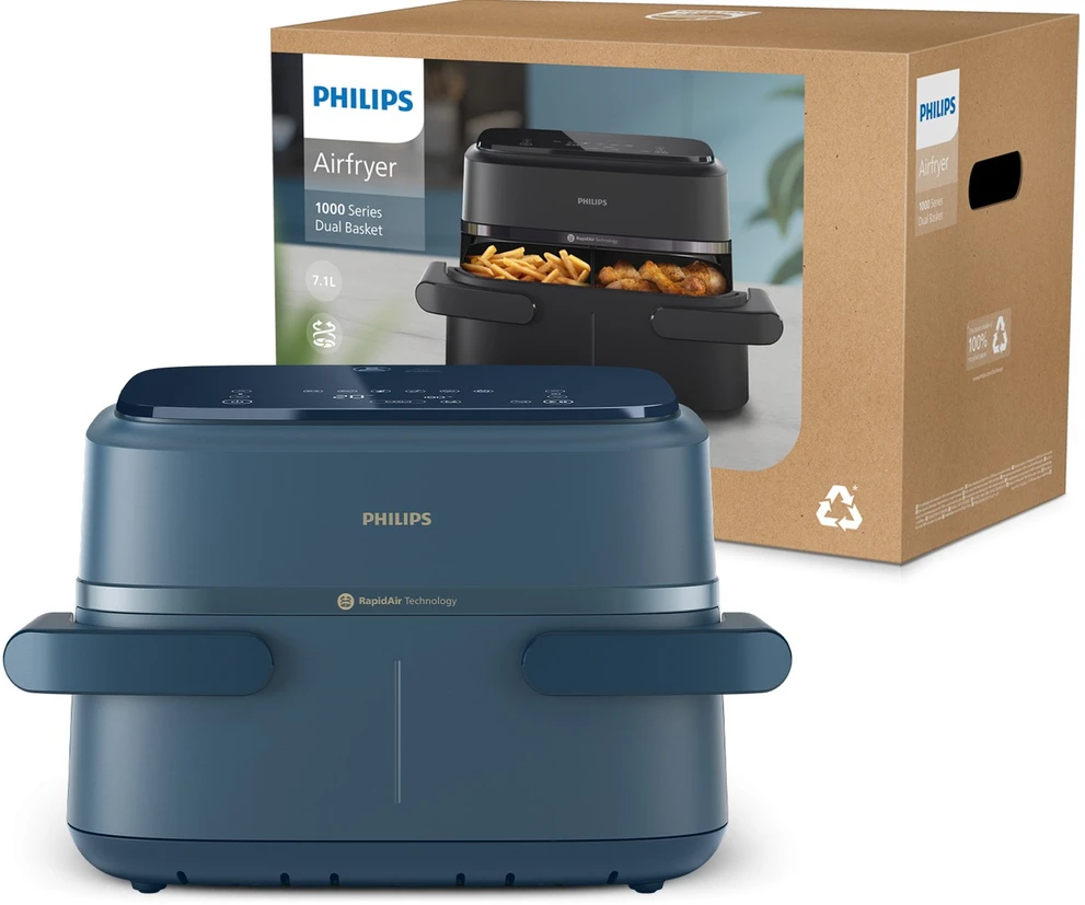 Philips 1000 serijos NA156/60 gruzdintuvė Dviguba 7,1 L Savarankiška 2450 W Karšto oro gruzdintuvė