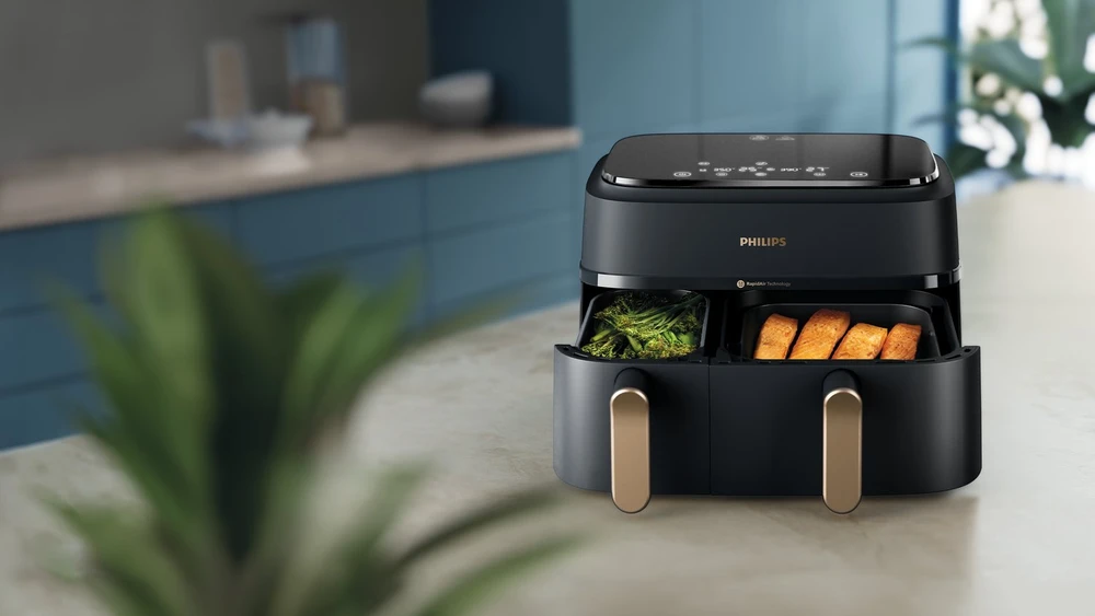 Gruzdintuvė Philips 3000 serija „Airfryer“ su dviem krepšeliais NA352/04