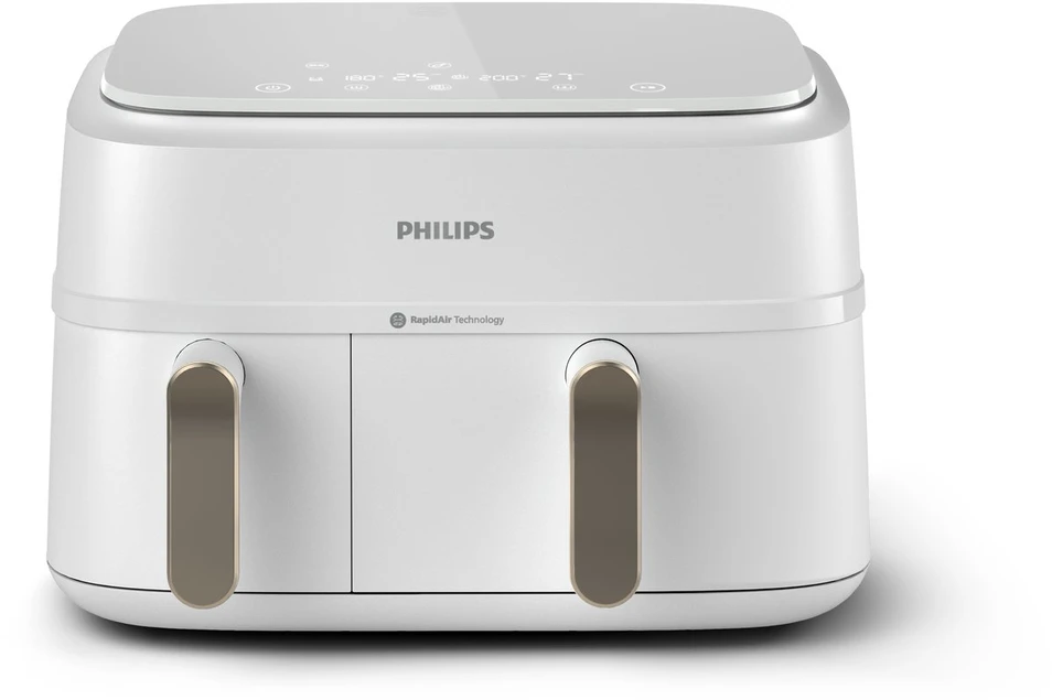 Dviejų krepšelių gruzdintuvė Philips 3000 serija NA353/10, 9 l, Balta