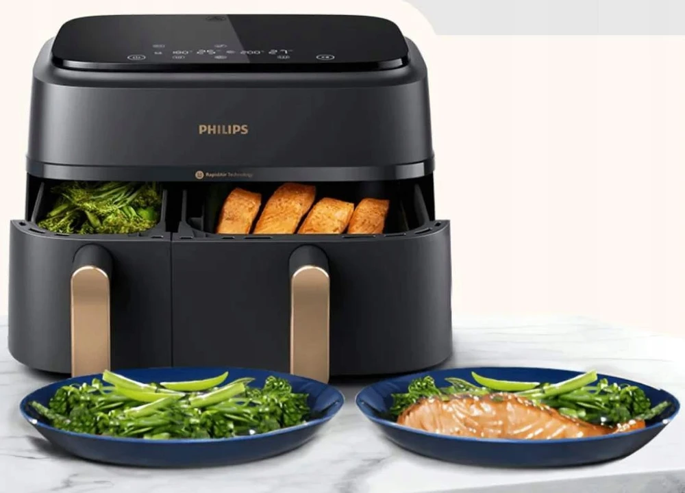 Philips 3000 Series Dviejų krepšelių gruzdintuvė NA352/00