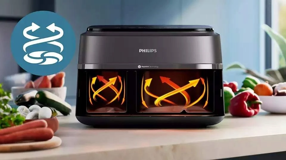 Philips 3000 Series Dviejų krepšelių gruzdintuvė NA352/00