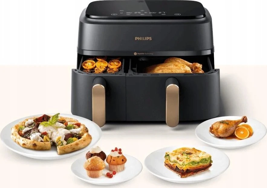 Philips 3000 Series Dviejų krepšelių gruzdintuvė NA352/00