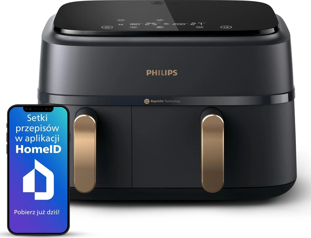 Philips 3000 Series Dviejų krepšelių gruzdintuvė NA352/00