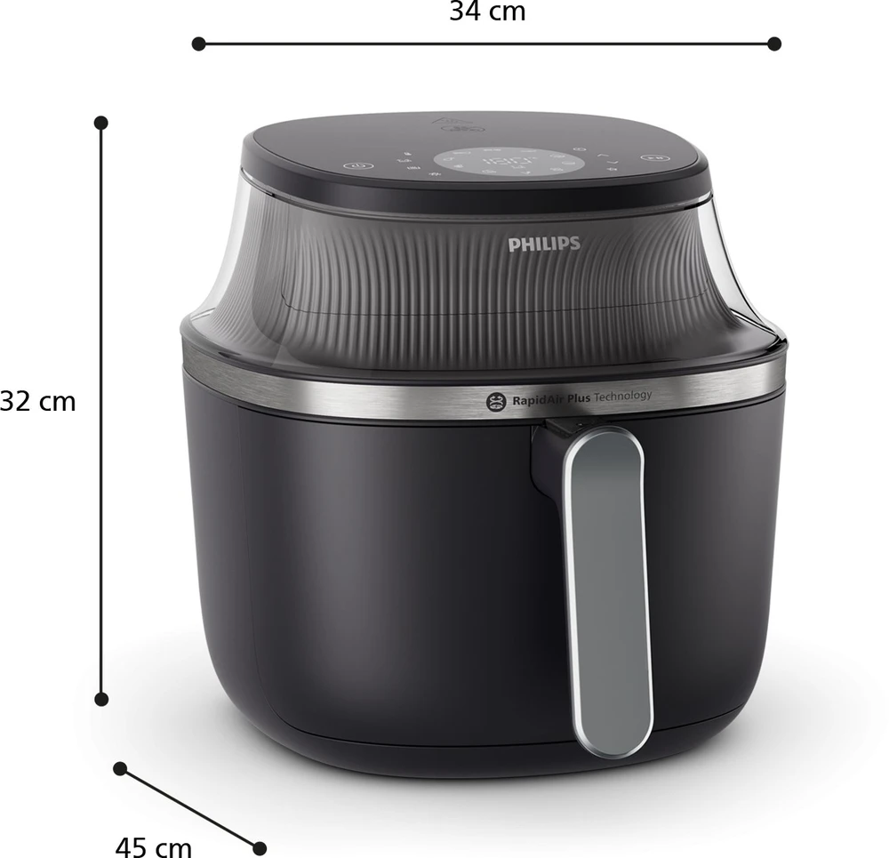 Gruzdintuvė Philips Ovi XL 3000 NA341/00 7.2 l juoda/sidabrinė