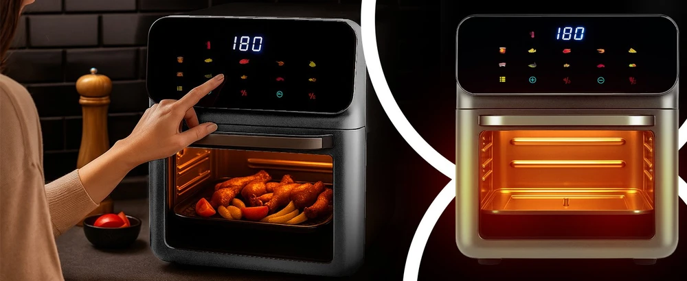 Frytkownica Gruzdintuvė Oro gruzdintuvė 12 l, 1350 W, 10 režimų, oro gruzdintuvė - ER762
