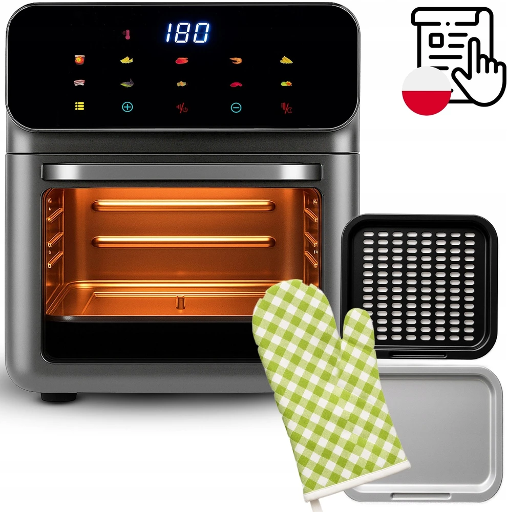 Frytkownica Gruzdintuvė Oro gruzdintuvė 12 l, 1350 W, 10 režimų, oro gruzdintuvė - ER762
