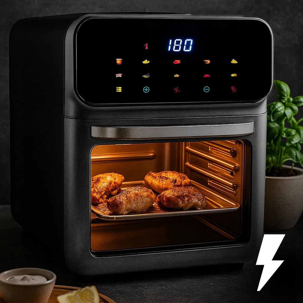 Frytkownica Gruzdintuvė Oro gruzdintuvė 12 l, 1350 W, 10 režimų, oro gruzdintuvė - ER762