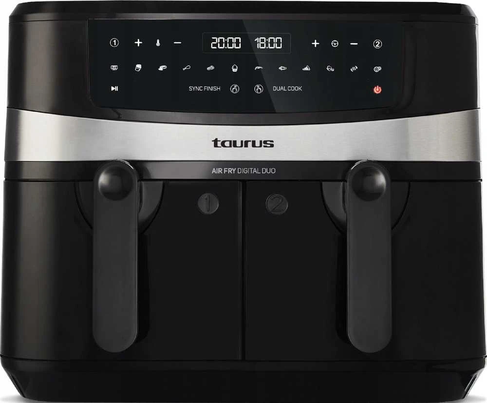Karšto oro gruzdintuvė - Taurus Air Fry Digital Duo AF2600D 9L Juoda