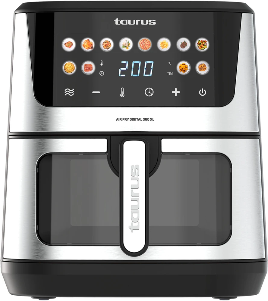Be riebalų gruzdintuvė Taurus Gruzdintuvė be riebalų GRUZDINTUVĖ Air Fryer Digital 360 8L 2100W