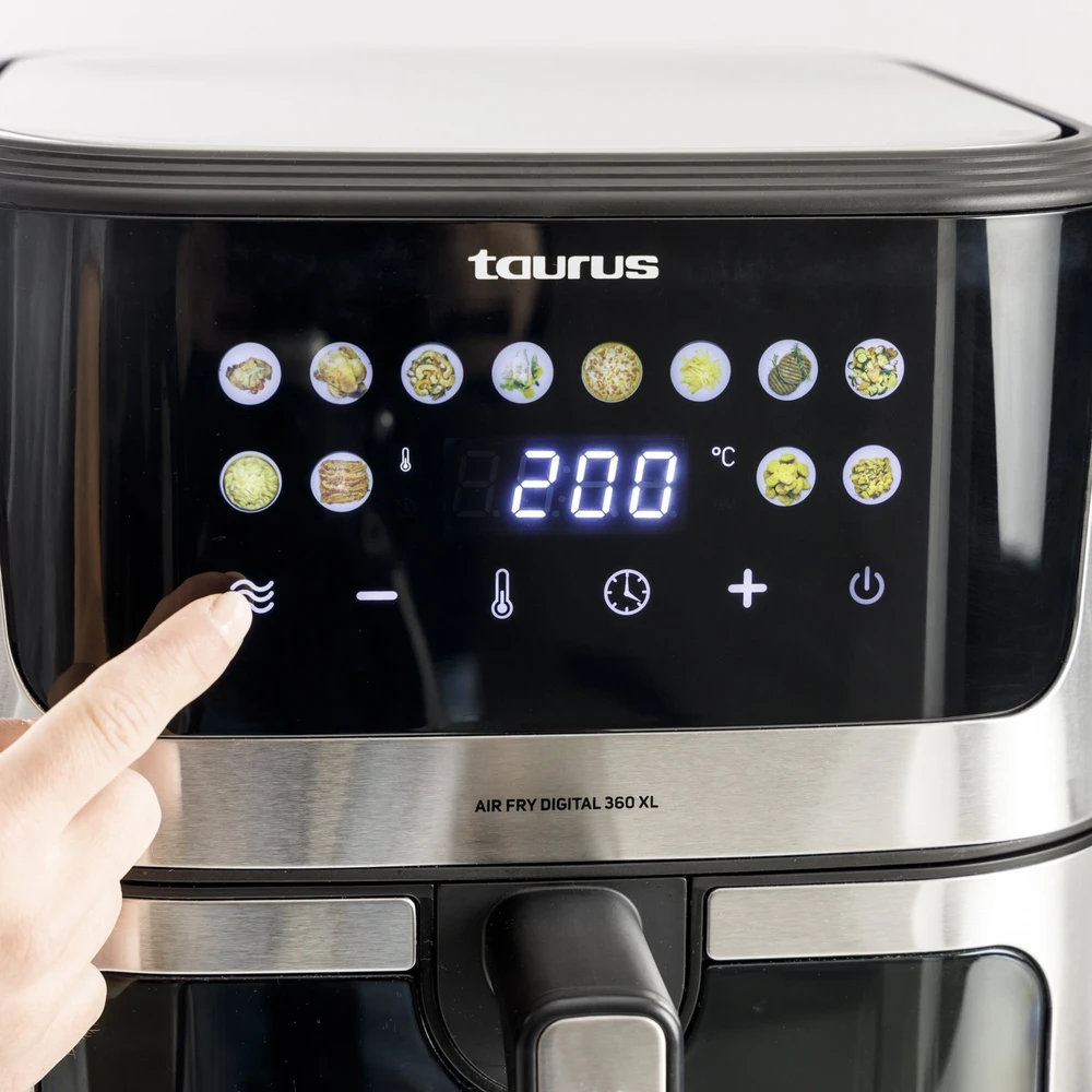 Be riebalų gruzdintuvė Taurus Gruzdintuvė be riebalų GRUZDINTUVĖ Air Fryer Digital 360 8L 2100W