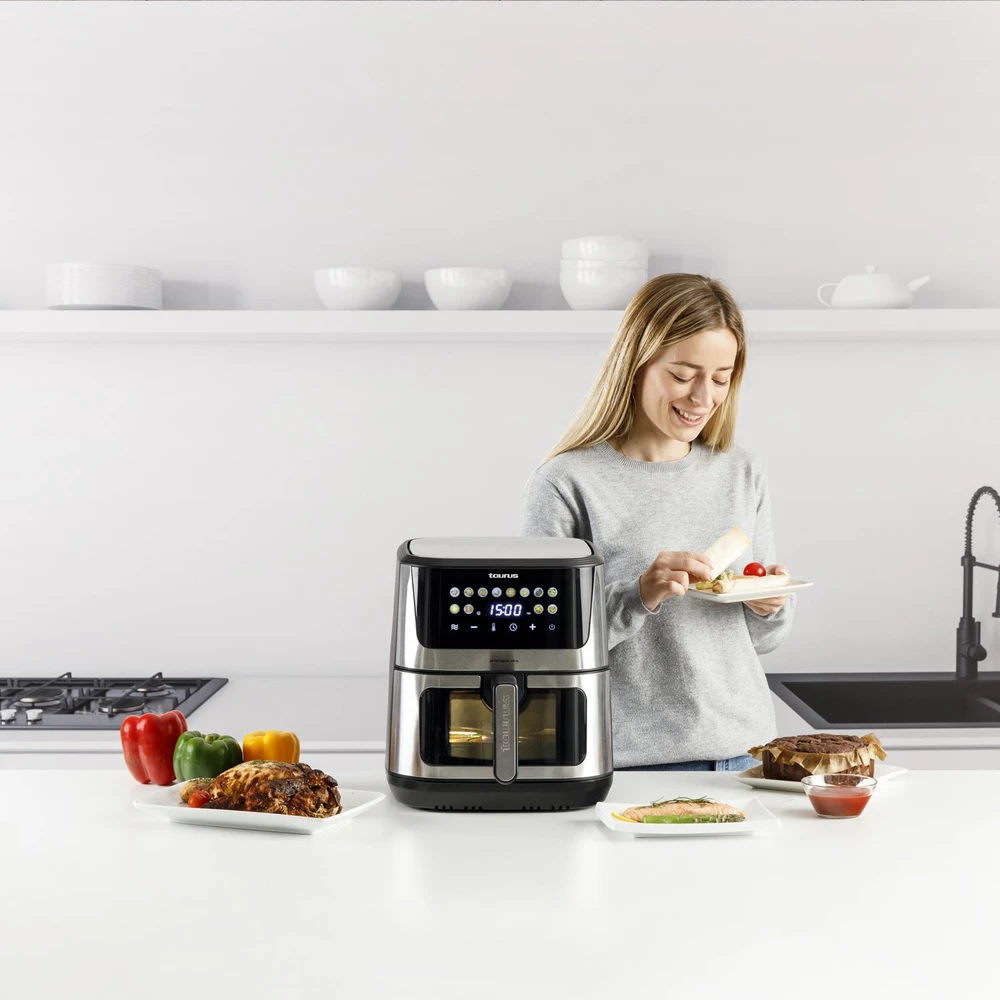 Be riebalų gruzdintuvė Taurus Gruzdintuvė be riebalų GRUZDINTUVĖ Air Fryer Digital 360 8L 2100W