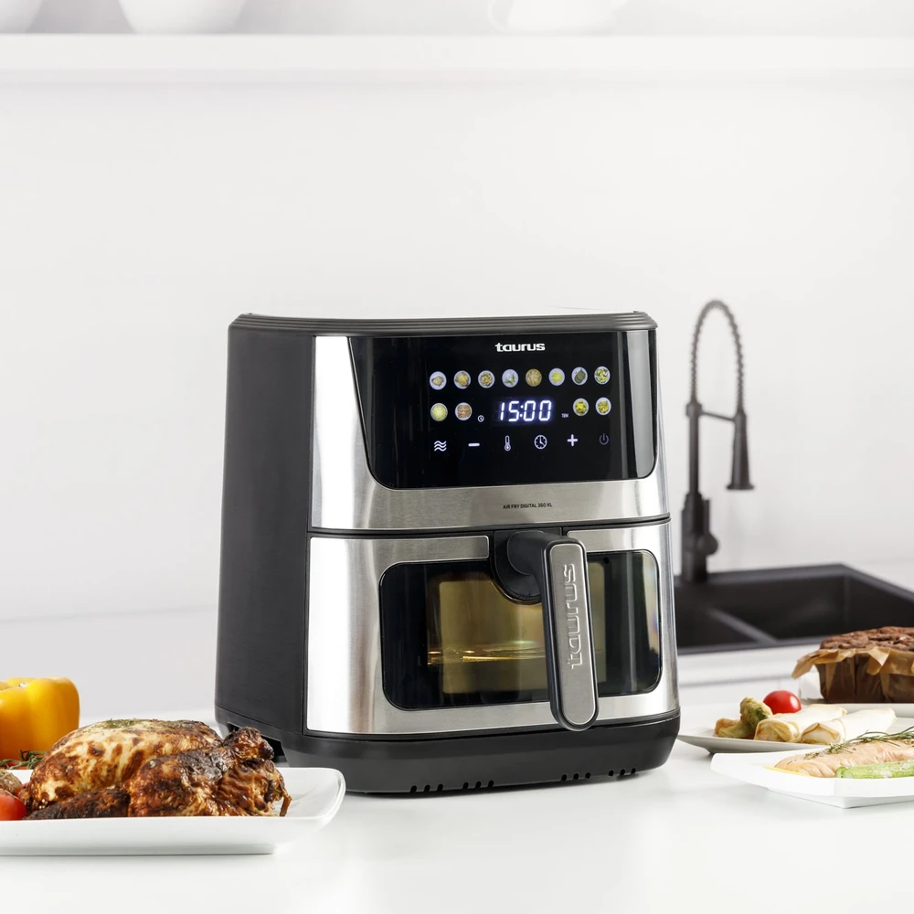 Be riebalų gruzdintuvė Taurus Gruzdintuvė be riebalų GRUZDINTUVĖ Air Fryer Digital 360 8L 2100W