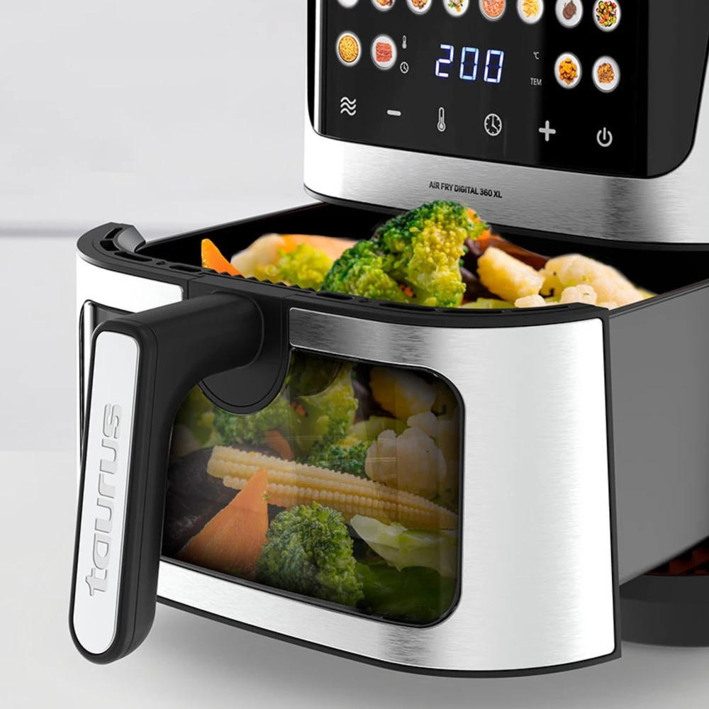 Be riebalų gruzdintuvė Taurus Gruzdintuvė be riebalų GRUZDINTUVĖ Air Fryer Digital 360 8L 2100W