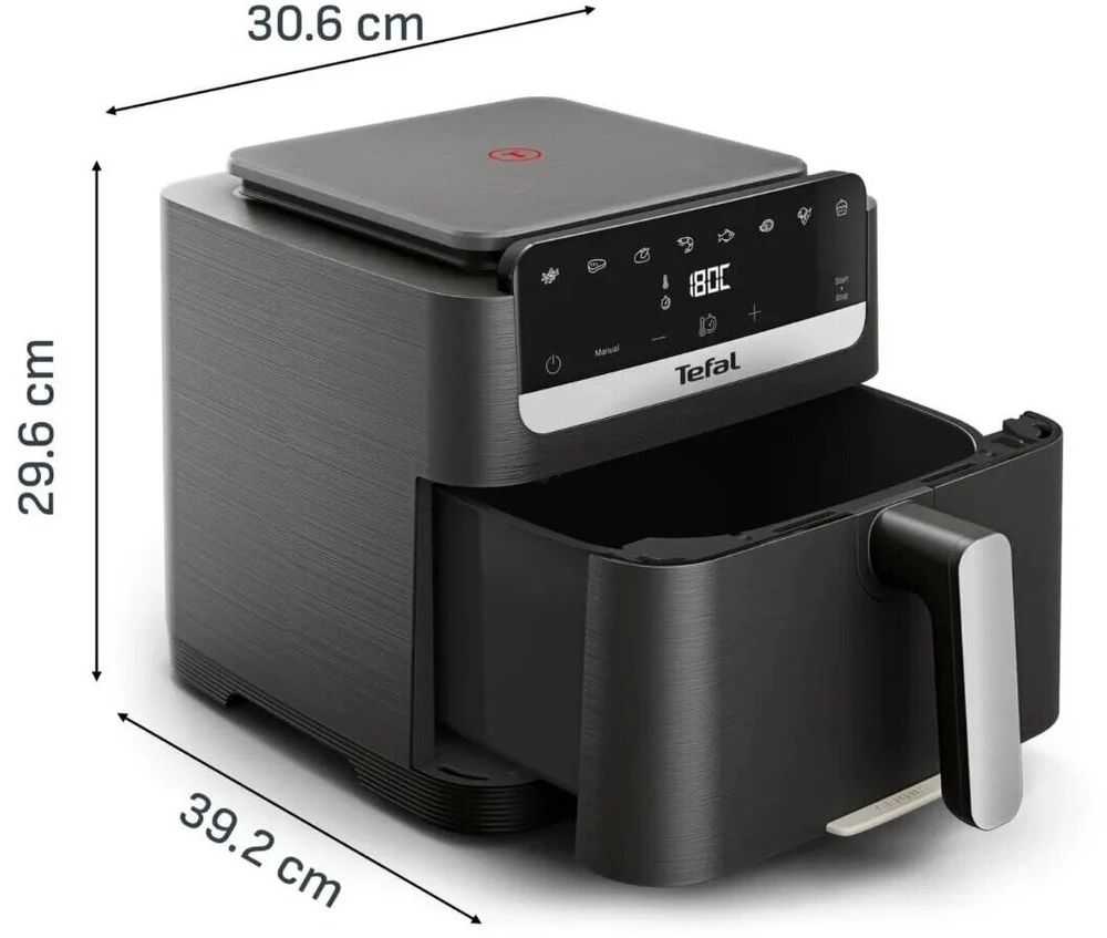 Gruzdintuvė Air fryer Tefal EY866HE1. Juoda, 2020 W. 7,5 l
