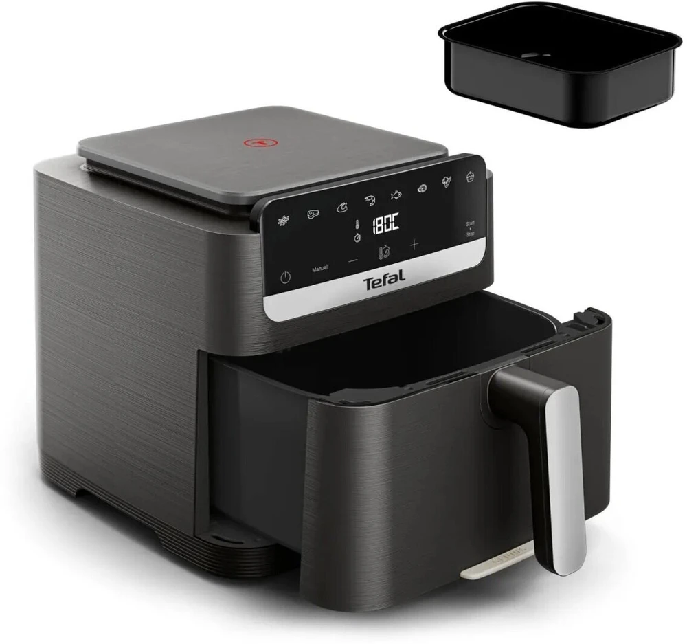 Gruzdintuvė Air fryer Tefal EY866HE1. Juoda, 2020 W. 7,5 l