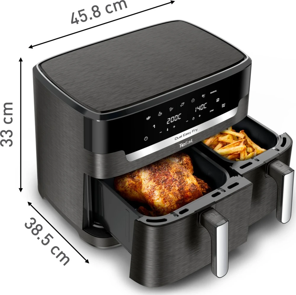 Karšto oro gruzdintuvė Tefal XXL Dual Easy Fry, EY942HE0