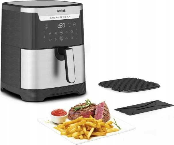 Karšto oro gruzdintuvė Tefal Easy Fry & Grill XXL EY801D15, Sidabrinės/ Juodos spalvos